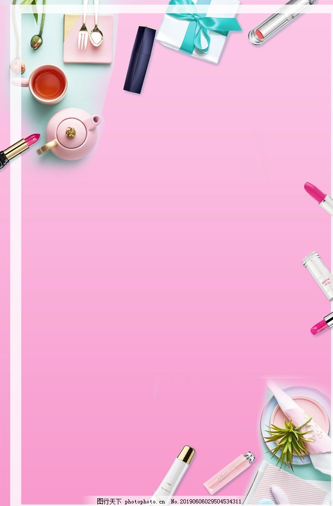 化妝品背景圖片 視覺藝術與品牌魅力的交融